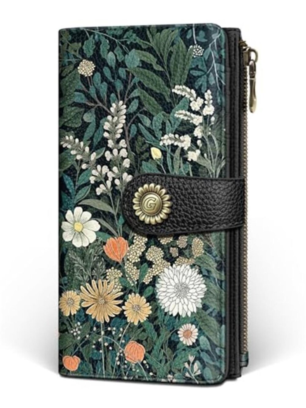 New Wildflower Flower Womens Wallet RFID, Credit Card Holder Bifold